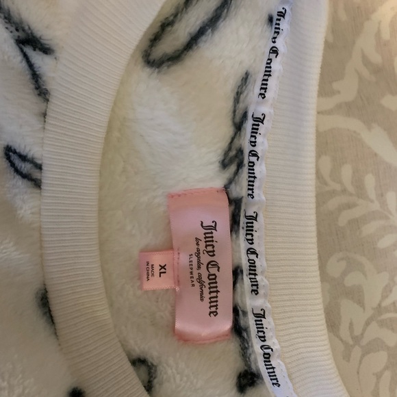 Juicy Couture LA Pajama Set JC1813A White JC Script Sleepwear Size XL - Picture 3 of 11